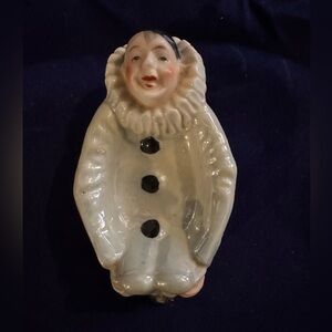Vintage 1950’s Lusterware Japan Art Deco Pierrot Clown Trinket Dish